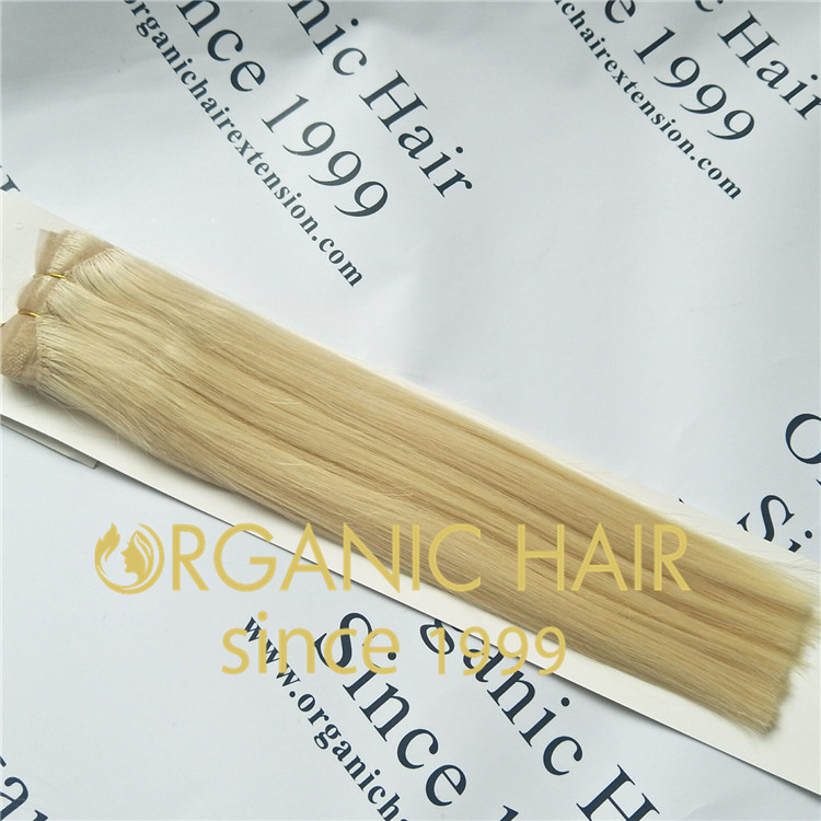 Blonde 100% virgin human 0high-end customized lace hand tied weft  A57